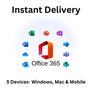 OFFICE 365 (WINDOWS/MAC) 5 DEVICES - 1 YEAR VALIDITY
