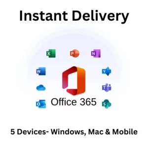 OFFICE 365 (WINDOWS/MAC) 5 DEVICES - 1 YEAR VALIDITY