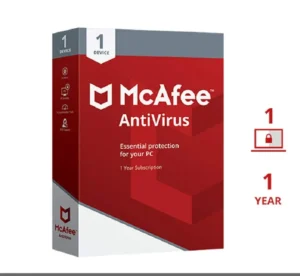 MCAFEE ANTIVIRUS - 1 USER 1 YEAR