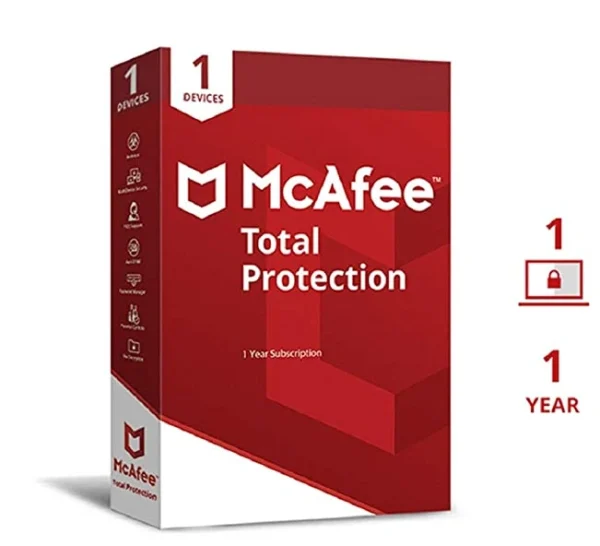 MCAFEE TOTAL PROTECTION ANTIVIRUS - 1 PC 1 YEAR