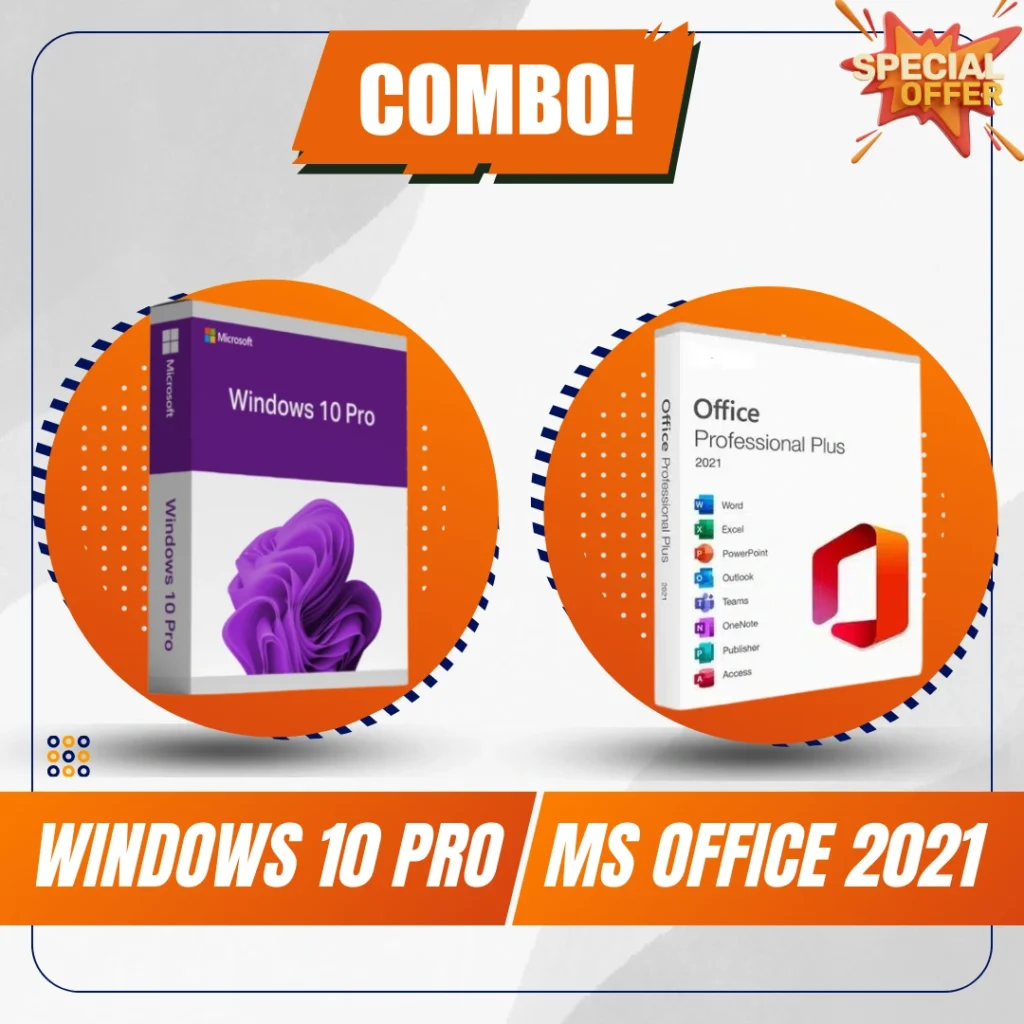 WINDOW 10 PRO PRODUCT KEY + OFFICE 2021 PRO PLUS