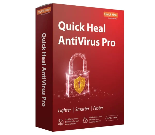 QUICK HEAL PRO ANTIVIRUS (LR10) - 10 USER 1 YEAR
