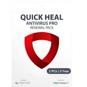 QUICK HEAL ANTIVIRUS PRO RENEWAL (LS1UP) -1 USER 3 YEAR