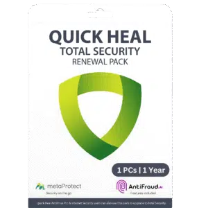 QUICK HEAL TOTAL SECURITY RENEWAL KEY (TR1UP)- 1 USER 1 YEAR (UPGRADE PACK)
