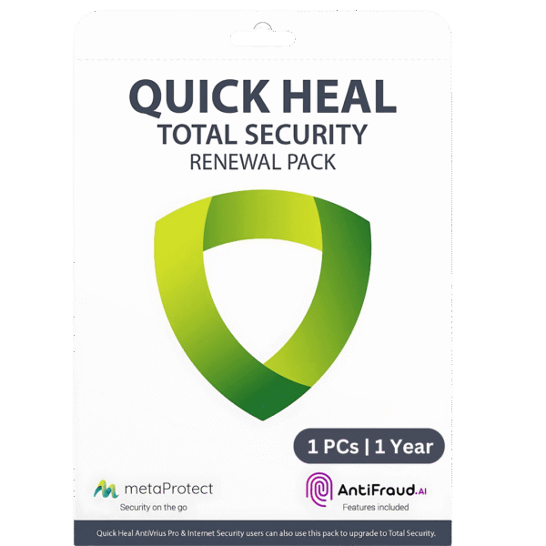 QUICK HEAL TOTAL SECURITY RENEWAL KEY (TR1UP)- 1 USER 1 YEAR (UPGRADE PACK)