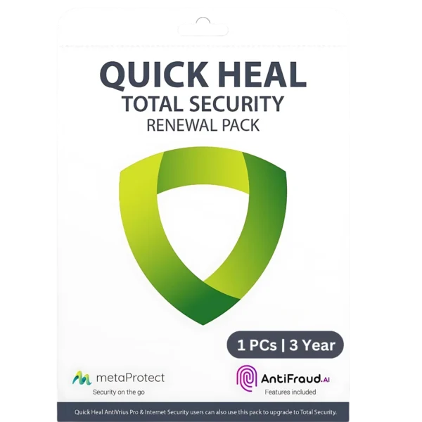 QUICK HEAL TOTAL SECURITY RENEWAL KEY (TS1UP)- 1 USER 3 YEAR