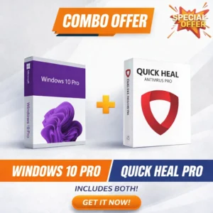 WINDOWS 10 PRO PRODUCT KEY + QUICK HEAL PRO 1 USER 1 YEAR